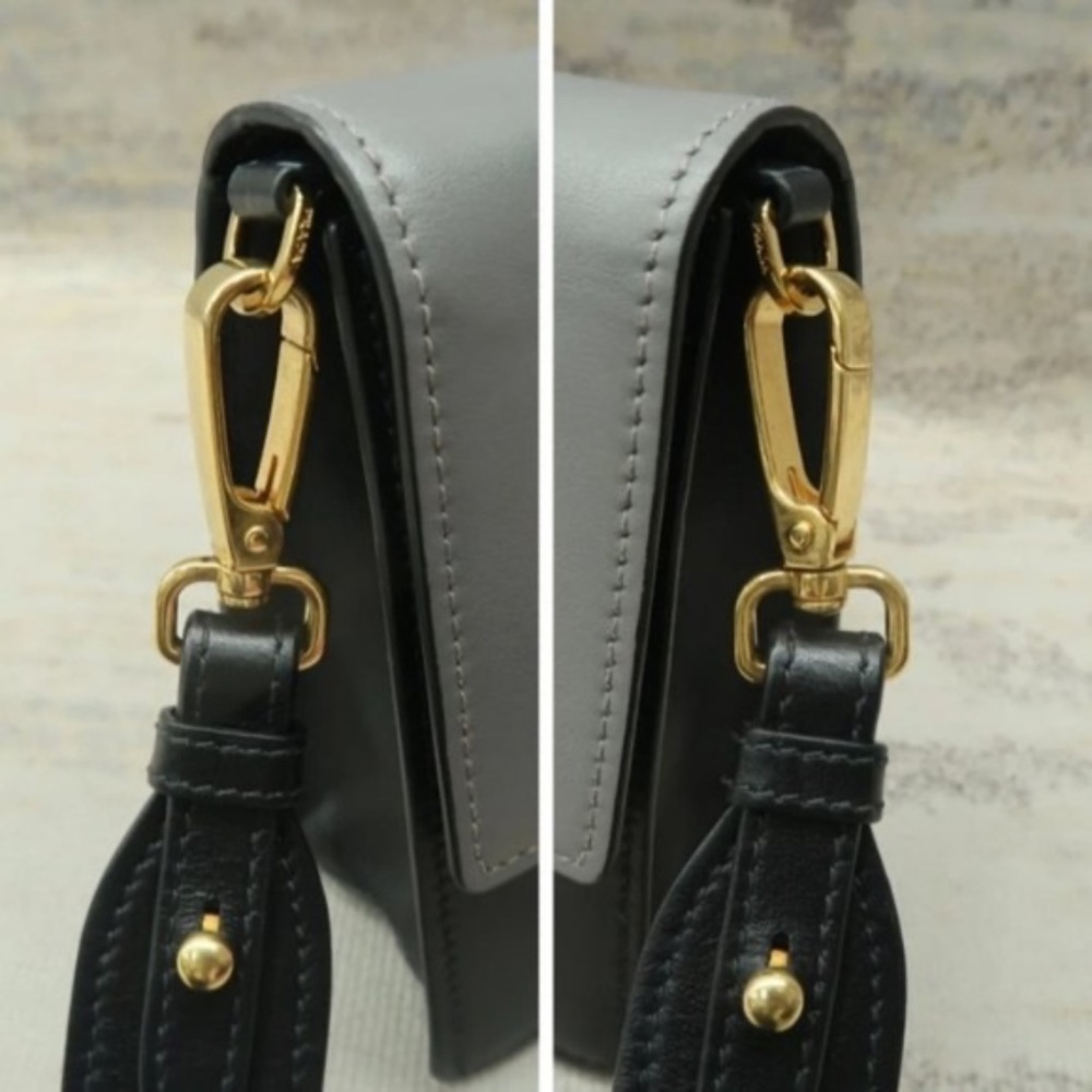 Prada Cahier Ribbon Mulitcolor Leather Shoulder Bag Lux550-100125 - Picture 6 of 13